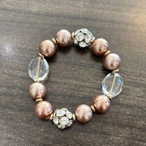 Banana Republic Gold and Brown Beaded Bracelet